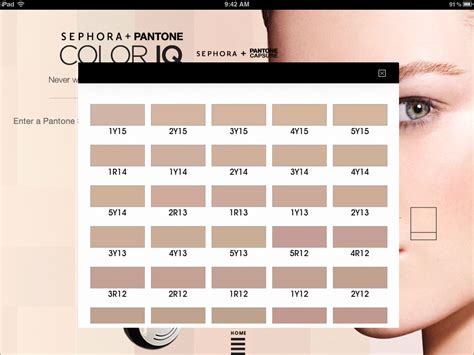 sephora foundation match chart.